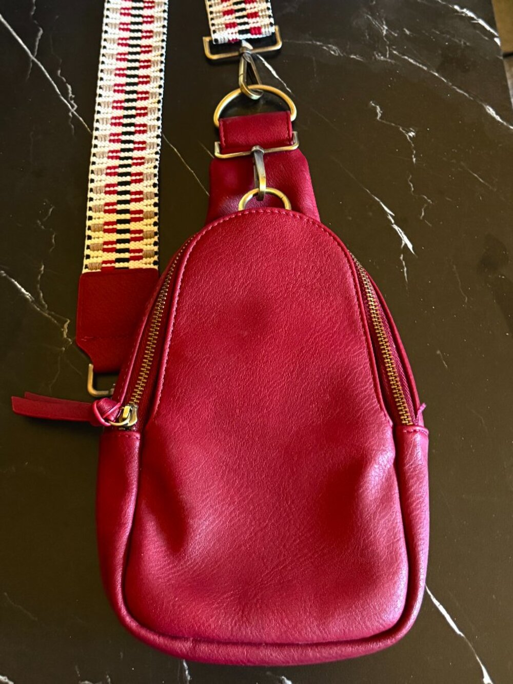 NWOT Anthropologie Urban Originals Red Sling Bag